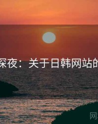 写在深夜：关于日韩网站的随想