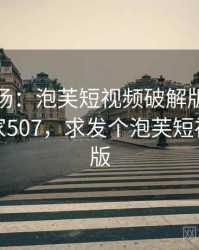 揭秘现场：泡芙短视频破解版相关细节 · 独家507，求发个泡芙短视频破解版